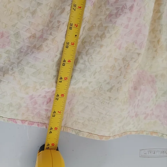 Mr. Larkin Pastel Ethereal Fairy Coquette Metallic Ode Sz S Midi Dress - Picture 12 of 15